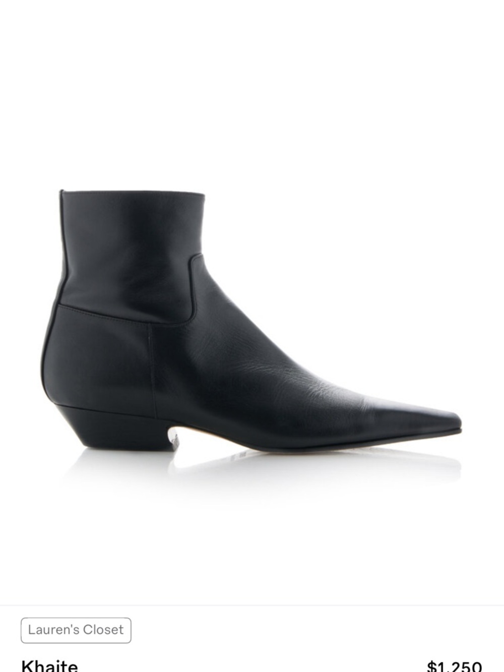 Khaite Black Marfa Ankle Boot